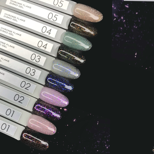 MOON FULL Chrome Flake Disco №05 (Gold-shimmer)