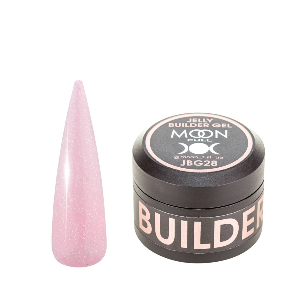 MOON FULL Jelly Builder Gel №JBG 28(Soft pink translucent with shimmer)