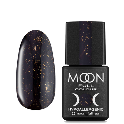 MOON FULL Rubber Base 8ml Leaf №06 (Dark chocolate with gold-plated metal)