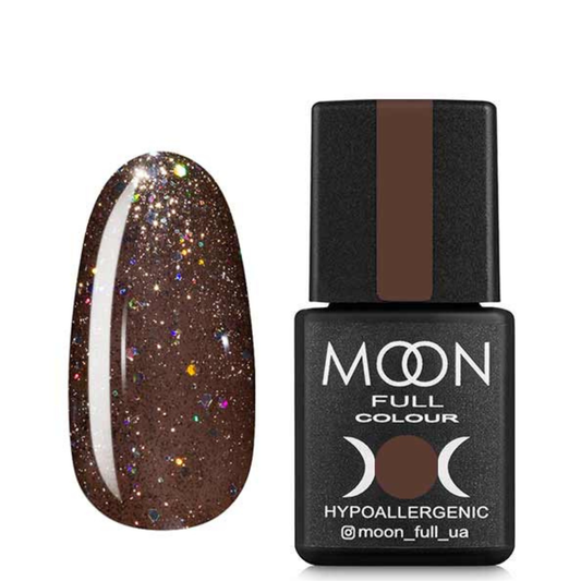 MOON FULL Classic №322 (Dark beige with multi-colored glitter)
