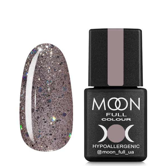 MOON FULL Classic №323 (Silver-beige with multi-colored glitter)