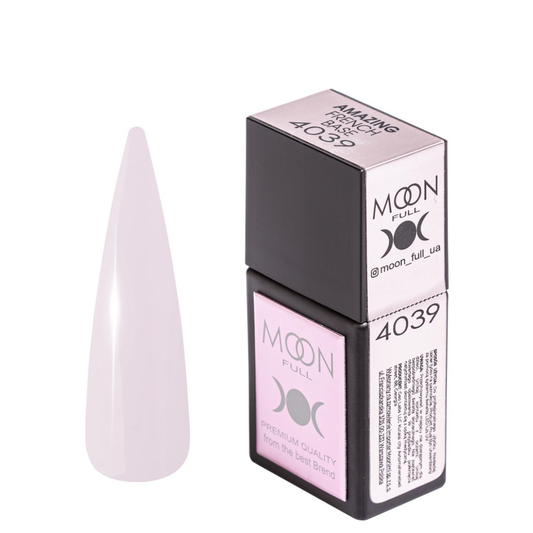 MOON FULL Amazing Base 12ml French №4039(Pale milky pink)