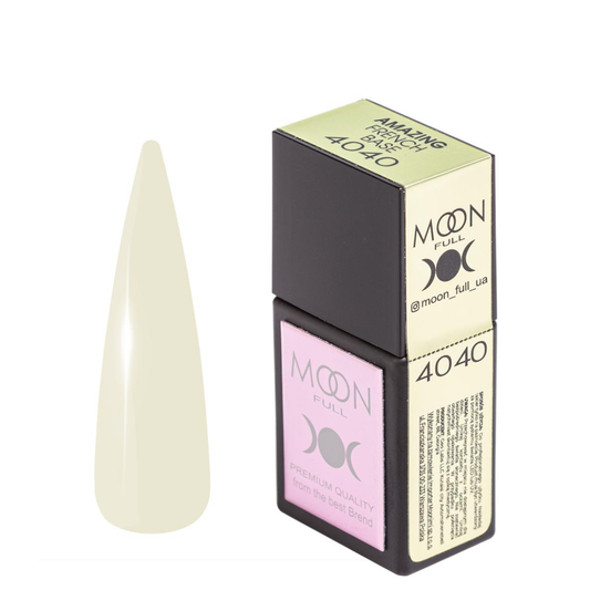 MOON FULL Amazing Base 12ml French №4040(Light lemon cream)