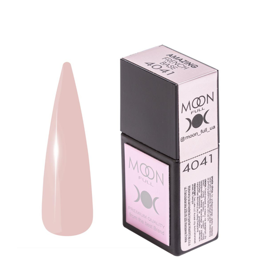 MOON FULL Amazing Base 12ml French №4041(Light peach cream)