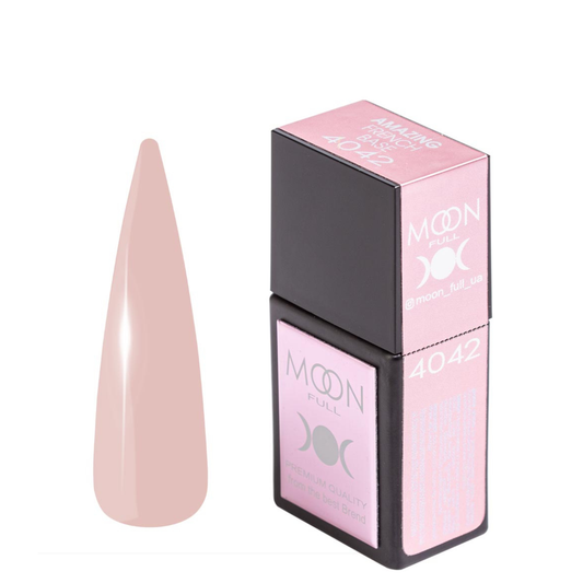 MOON FULL Amazing Base 12ml French №4042 (Pink flesh-colored)