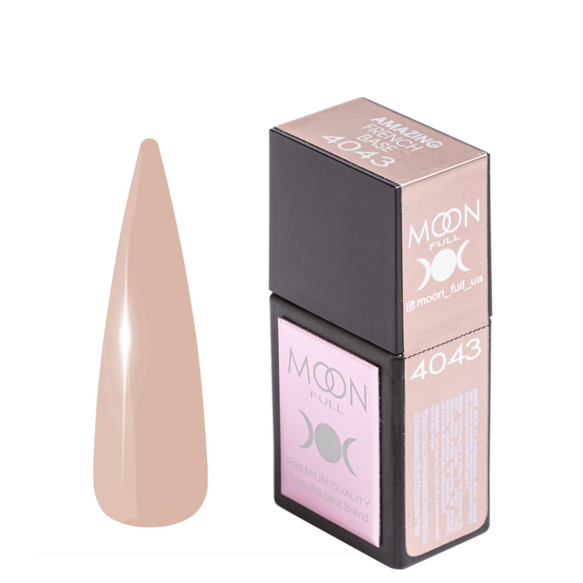 MOON FULL Amazing Base 12ml French №4043 (Cocoa with marshmallow)