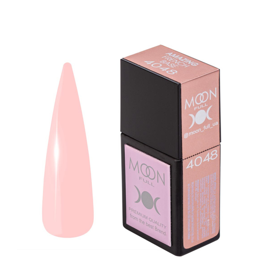 MOON FULL Amazing Base 12ml French №4048 (Warm peachy pink)