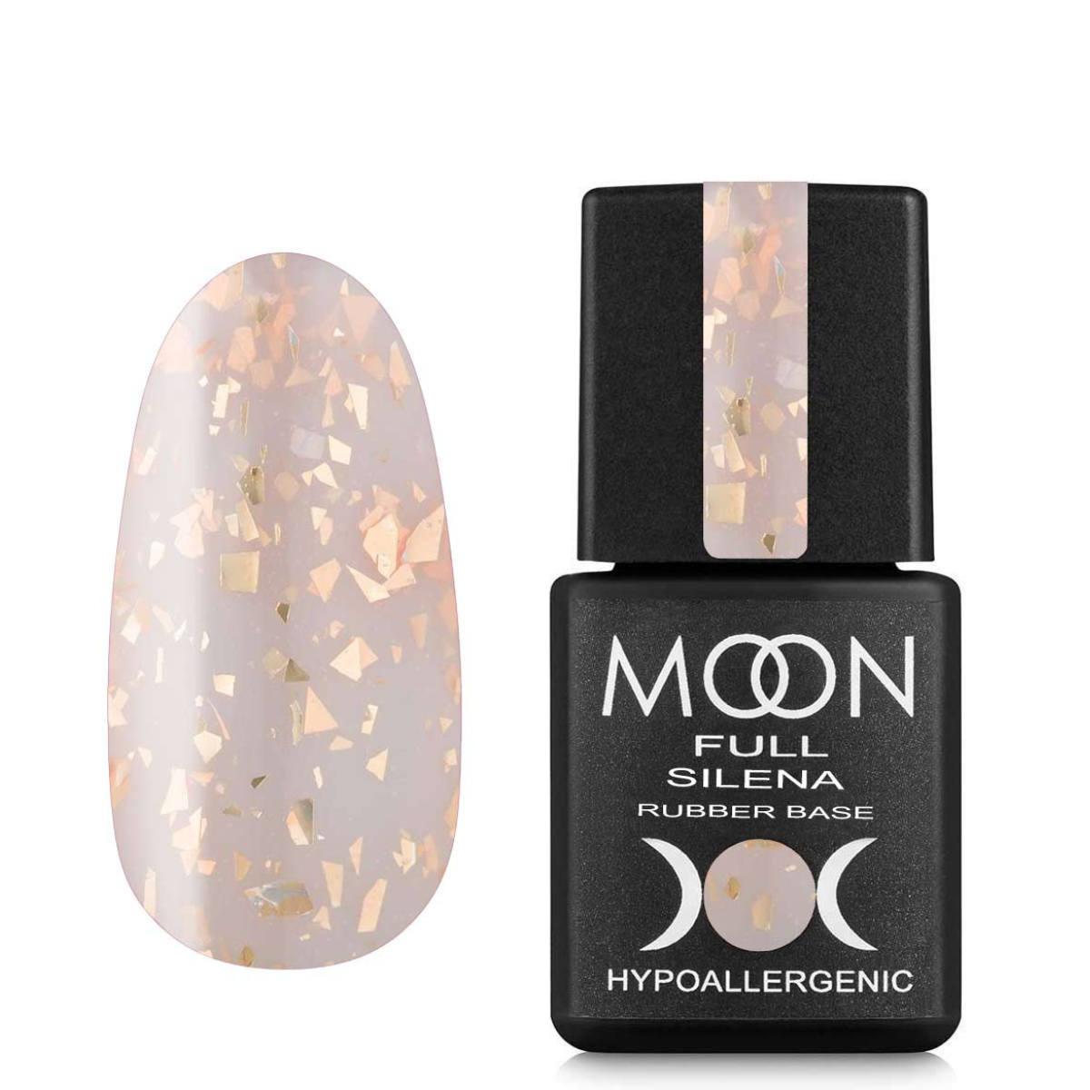 MOON FULL Potal Rubber Base  8ml Silena №2025 (Natural with gold plating)