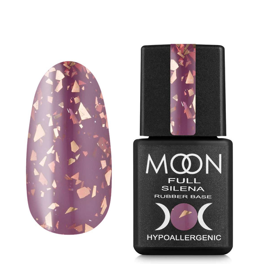 MOON FULL Potal Rubber Base  8ml Silena №2036 (Light purple with gold trim)