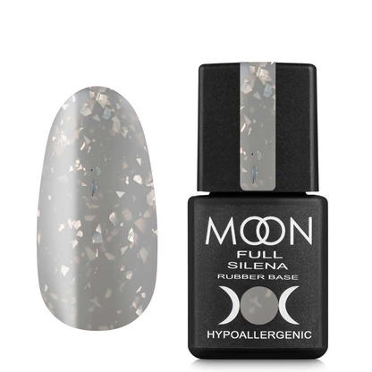 MOON FULL Potal Rubber Base  8ml Silena №2037 (Light silver with silver plating)