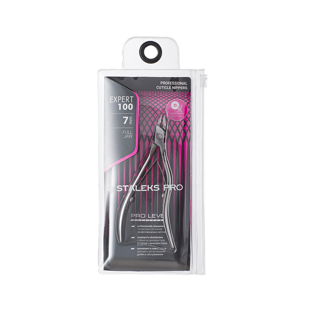 Alicate profissional de pele Staleks Pro Expert 100, 7 mm