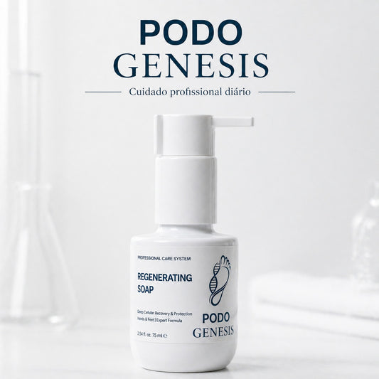 Sabonete profissional para pés com ação regeneradora, antifúngica e hidratante. Ideal para uso diário e pele sensível.